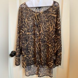 NWT Sheer Long Sleeve Tunic